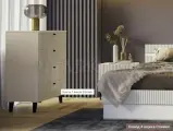 Комод МиФ Оливия, 4 ящика, ЛДСП/МДФ, белый глянец, 85х44.6х101,8 см
