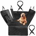 Автогамак для животных КНР Место Бро цвет черный, влагозащитная ткань, ремень для крепления к ошейнику