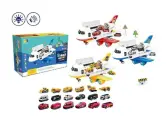 Игровой набор DIY Гараж-Парковка Самолет Полиция/Пожарная/Стройка + 6 машинок в ассортименте HS520ABC
