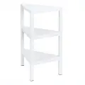 Угловая этажерка Nature 3 полки, белая, компактная и вместительная