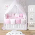 Бортики в кроватку для новорожденных для девочки с постельным бельем Золотой Гусь
