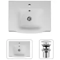 Раковина для ванной комнаты AM.PM, с донным клапаном, 65х49х15,7 см, белая