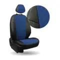 Комплект чехлов Автопилот Алькантара ромб Hyundai Getz GLS с 02-11г. (задн. сид. 40/60) Черный + Синий