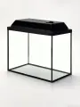 Аквариум «Прямоугольный» с крышкой, 25 литров, 38×21×31/36 см, чёрный