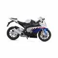 Мотоцикл Maisto BMW S 1000 RR 31101/4 1:12, 17 см, белый/синий