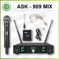 ASK 909 MX - вокальная радиосистема, ручной+головной/петличный микрофоны, UHF, 100 метров прием