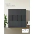LAERA Шкаф для одежды четырехдверный распашной с полками графит