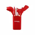 Набор кухонных принадлежностей из силикона 9 предметов Red