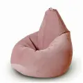 Кресло мешок MyPuff, бескаркасное кресло, пуфик мешок, размер XХL, мебельный велюр, пудра