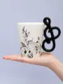 Кружка Музыкальные инструменты Скрипичный ключ белая 350 мл, керамическая, женская, мужская, подарок музыканту