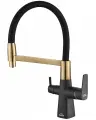 Смеситель для кухни ZorG Steel Hammer SH 818-6 BLACK BR черный/бронза