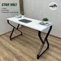 Стол письменный WALMI VOLT, белый, 81x60x75 см, металлический каркас, ЛДСП