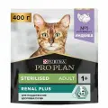 Сухой корм для стерилизованных кошек PRO PLAN Sterilised RENAL PLUS для поддержания здоровья почек с индейкой, 400 гр