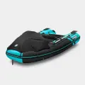 Надувная лодка ПВХ GLADIATOR E330PRO; цвет: черно-бирюзовый; трехместная