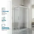 Душевой уголок GWMPKB019RC 120x105 см, цвет фурнитуры хром матовый, стекло матовое закаленное 6 мм