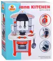 Детский игровой модуль Яна с аксессуарами, мебель для сюжетно-ролевой игры, юный повар, кухня для девочек с игрушечной посудой, 40.5х27х64.5 см, в коробке