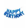 Надпись-гирлянда из воздушных шаров HAPPY BIRTHDAY в надутом виде для фотозоны - синяя 1шт