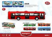 Инерционный автобус Play Smart 1:43 9690-C Автопарк / Маршрут / Красный