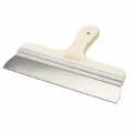 Фасадный шпатель DEKOR нержавеющая сталь, 400 мм деревянная ручка 148