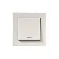 10 шт. Systeme Electric AtlasDesign Бежевый Выключатель 1-клавишный с подсветкой, сх.1а, 10АХ, механизм, ATN000213