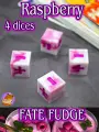 Raspberry Дайсы Кубики FATE FUDGE кости судьбы ручной работы (набор 4 шт.)