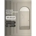Арочное зеркало в черной металлической раме 183х83 арка напольное