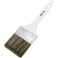Кисть малярная плоская 75 мм для лака, темная синтетическая щетина, пластиковая ручка Decor Profi / для красок, эмалей, масел и лаков на водной основе
