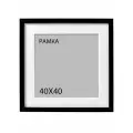 Фоторамка 40х40 чёрная/ квадратная рамка, паспарту размером 30х30 см