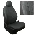 Чехлы Автопилот на сиденья Ford Focus II Comfort Sd/Hb/Wag с 05-11г. (Экокожа ромб, Темно-серый + Темно-серый)