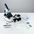 Микроскоп лабораторный, кратность увеличения 40–400х, с подсветкой