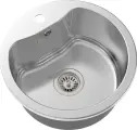 Мойка кухонная Oulin OL-357 металлическая, 43x43, круглая, немецкая