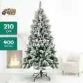 Елка искусственная новогодняя Magic Craft 210 см, ель напольная, пушистая, с подставкой, реалистичная