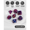 Кости игральные, дайсы, кубики для DnD (ДнД) 7 шт, Фиолетово-Синий