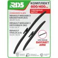 600 400 мм. Крепление bayonetarm. Комплект гибридных щеток стеклоочистителя RD5 дворники на Renault Megane III Grandtour; Рено Меган 3 Грандтур; Renault Megane III Hatchback; Рено Меган 3 Хэтчбек; Renault Thalia; Рено Тхалиа