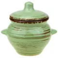 Горшок для жаркого Борисовская керамика №5, с ручками, 0,5 л, мята