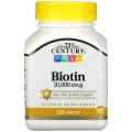 Таблетки 21st Century Biotin 10 000 мкг, 80 г, 80 мл, 120 шт.