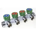 Коллектор FAR Multifar регулирующий 3/4 (ВР-НР) с 4 отв. 1/2 НР (межосев. 45 мм)