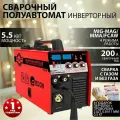 Сварочный полуавтомат инверторный Edon Smart MIG-200PLUS, многофункциональный аппарат инвертор (без газа) MMA MIG MAG