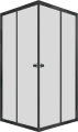 Душевая Ширма Triton Вента-Блэк 80х80, квадрат, цвет профиля - черный