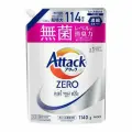 KAO Жидкое средство для стирки Attack ZERO (суперконцентрат, для любых типов стиральных машин) 1140 г, сменная упаковка с крышкой