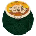 Пряжа ADELIA KATTY 100% шерсть 50 г 150 м №14 т. зеленый
