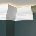 Плинтус потолочный с подсветкой LED и с отражателем, дюрополимер Decor-Dizayn (Декор-Дизайн), 97х58х2000мм, DD507
