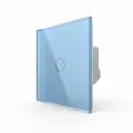 Выключатель сенсорный одноклавишный, 1 пост, цвет синий LIVOLO ORIGINAL