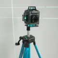 Лазерный уровень, 4D, 360° 16 зеленых линий, штатив в комплекте
