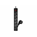 Сетевой фильтр PROGIX 6 розеток, 2 метра, чёрный, 3x0.75 PG635