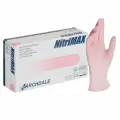 Перчатки одноразовые нитриловые смотровые NitriMax, нестерильные, неопудренные, розовые, размер S, 50 пар в упаковке, 10 уп.