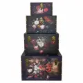 Набор из четырех декоративных сундуков Grand forest для хранения Цветы