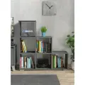 Стеллаж КУРСКМЕБЕЛЬ №5, ЛДСП, для книг/игрушек, открытый, цвет антрацит, 102,4x29 см
