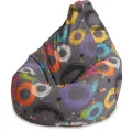 Кресло-мешок Пуффбери «Груша», размер XXL средний, Жаккард Кругос