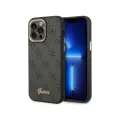 Guess для iPhone 14 Pro Max чехол PU 4G Script metal logo Hard Black